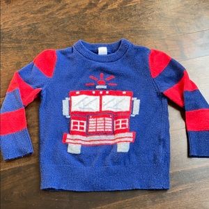 Gap boys fire truck sweater 4t